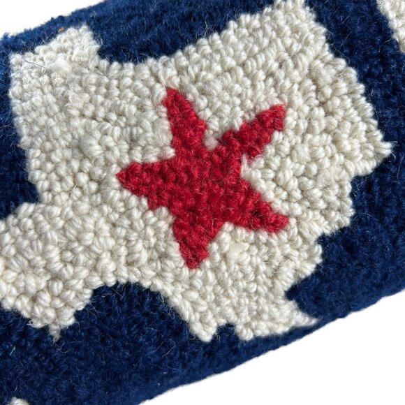 Texas State Home Lumbar Accent Hook Pillow Red White Blue 20" x 8" - Picture 3 of 7